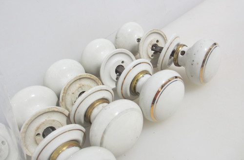Antique ceramic door knobs - antique,