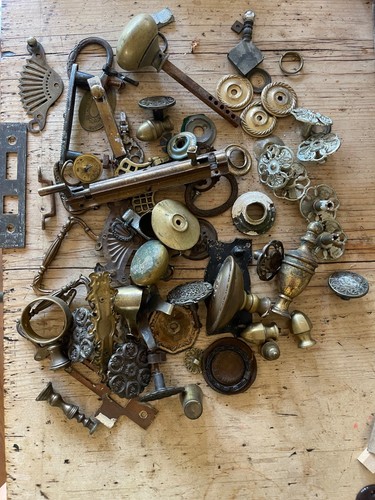 Lot vintage brass - brass, door