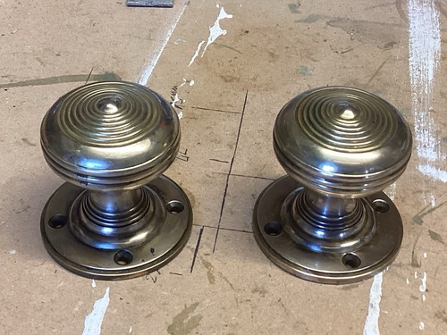 Reclaimed solid brass reeded - reclaimed,