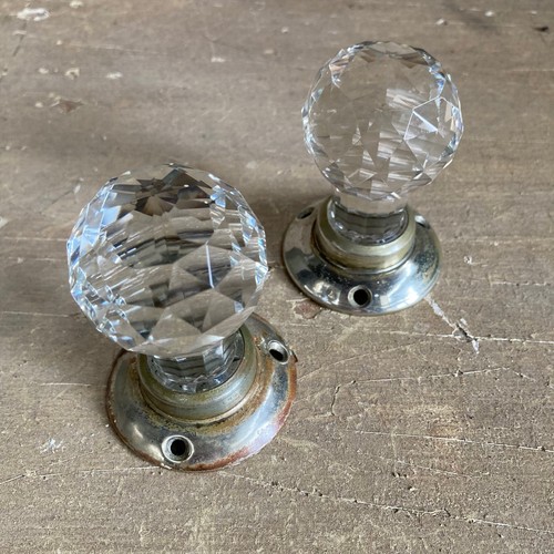 Antique glass door handles - antique,