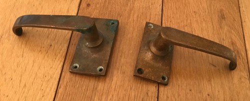 Vintage brass sprung door - vintage,