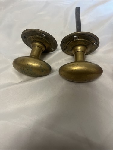 Victorian brass door - brass, knobs