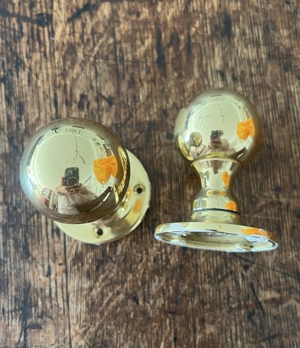 Brass door knob - door,