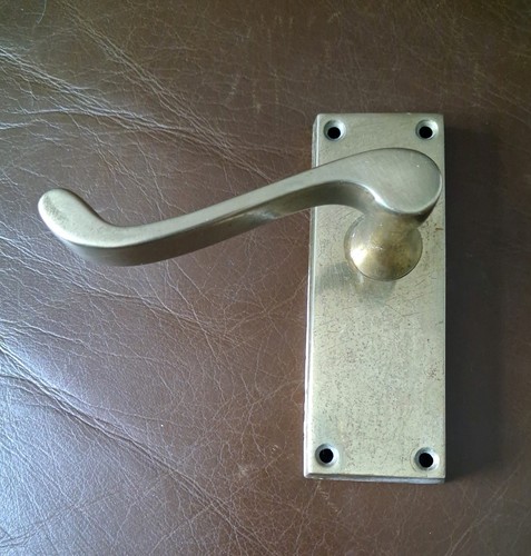 Vintage solid brass lever - vintage,