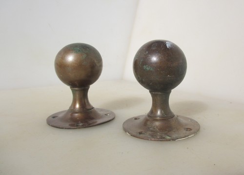 Victorian brass door - door, knobs