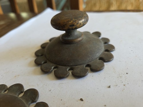 Antique pair heavy brass - antique,
