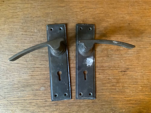 Antique brass lever handle - lever,