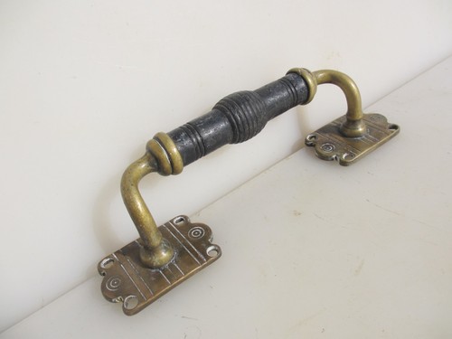Victorian brass wood door - &,