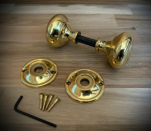 Pair solid brass - a,