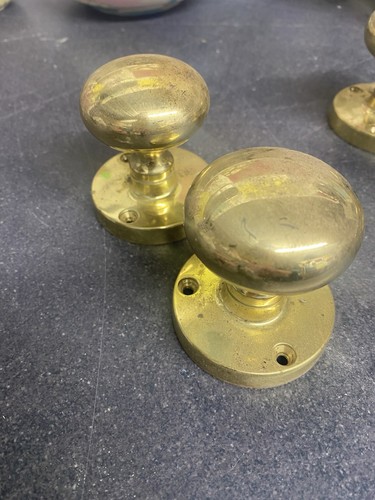 Vintage solid brass heavy oval - solid,