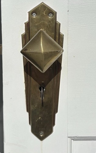 Brass art deco handles - deco,