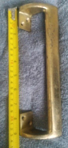 Large vintage solid brass pull - solid,