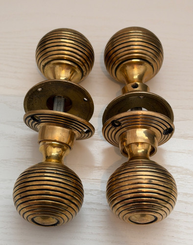 Pair vintage solid - pair, brass