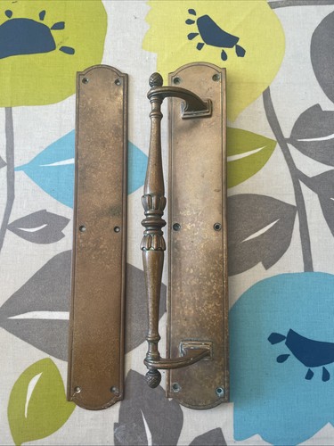 Vintage victorian brass pull - vintage,