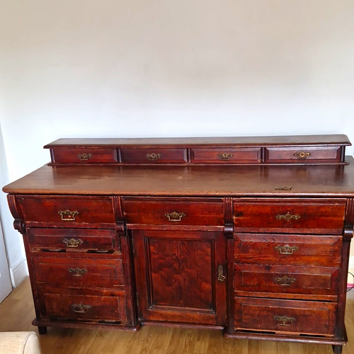 Antique mahogany desk - desk, 13