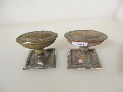 Antique brass door knobs - door,