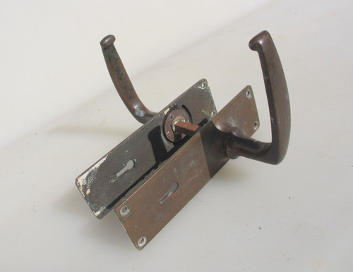 Vintage brass lever door - vintage,