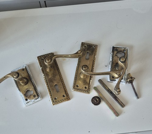Vintage brass scroll door - ​vintage,