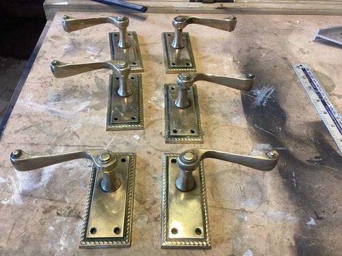Reclaimed vintage brass reeded - brass,