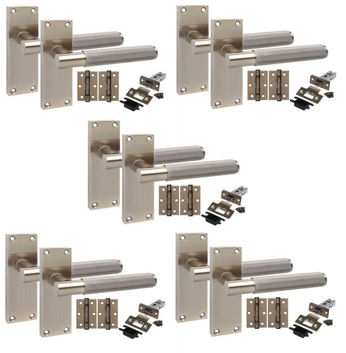 Bar knurled door handle - knurled,