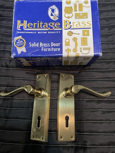Pair heritage brass lever - pair,