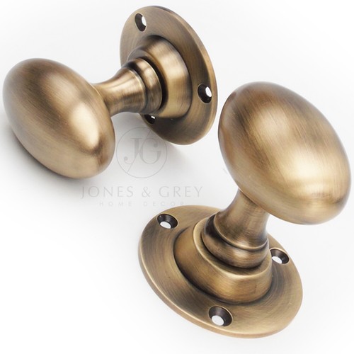 Solid brass oval - brass,