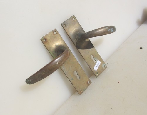 Vintage brass lever - vintage,