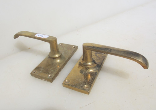 Vintage brass lever - vintage,
