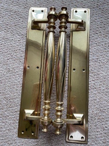 Vintage pair heavy brass - ,