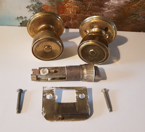 Old vintage brass passage - vintage,