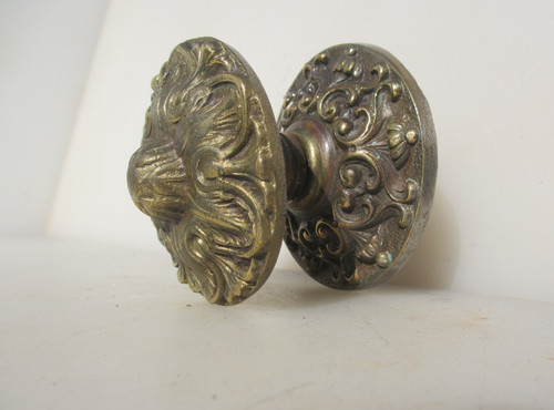 Antique brass door handle - antique,