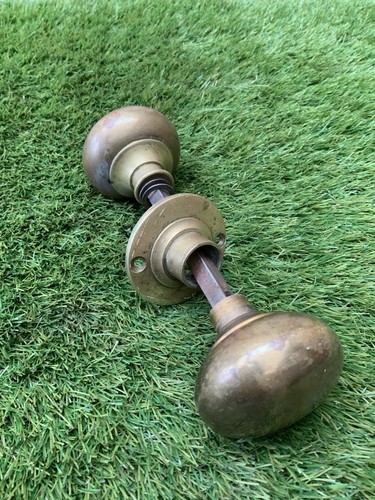 Pair vintage brass door - of,
