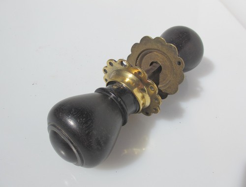 Antique wooden door knobs - antique,