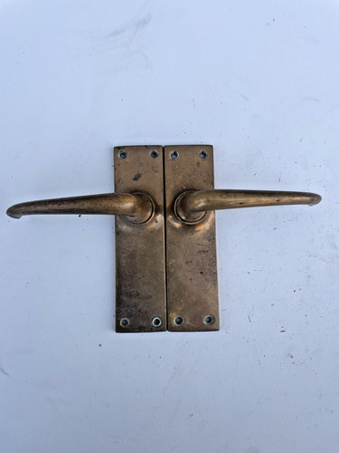 Vintage brass lever door - vintage,
