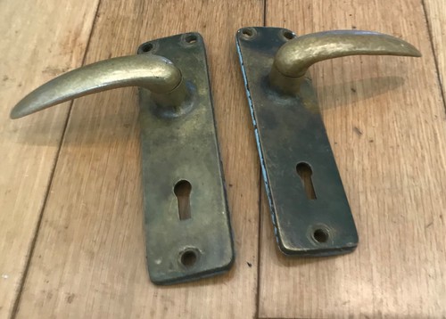 Vintage brass door handles - vintage,