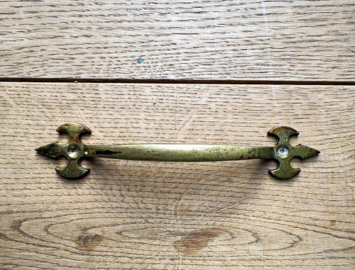 Vintage retro brass door pull - vintage/retro,