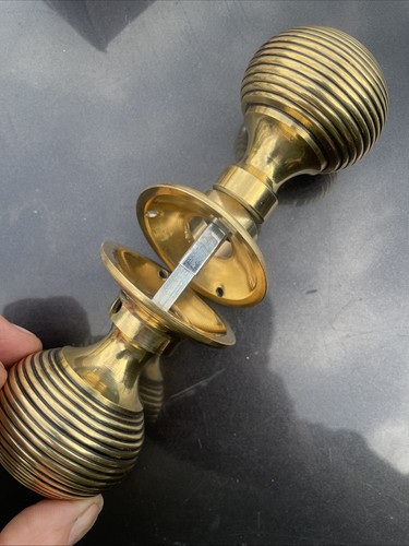 Pair solid brass beehive - a,