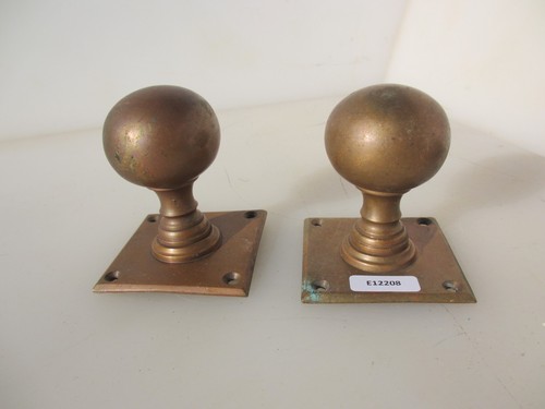Antique bronze door knobs - antique,