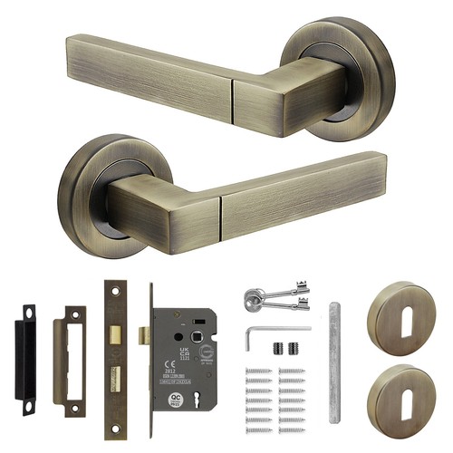 Lumina antique brass - brass, door