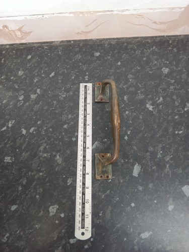 Vintage solid brass door pull - ,