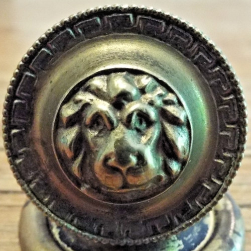 Reclaimed georgian brass lion - brass,