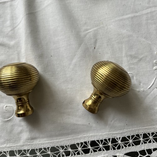 Solid pair victorian brass - solid,