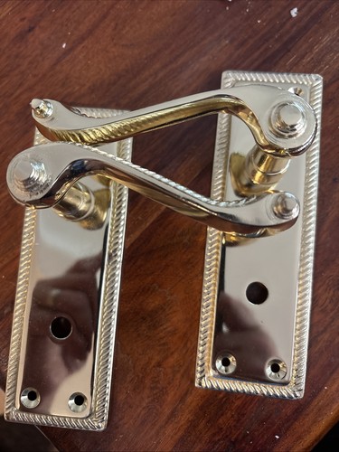 Pair brass victorian rope - of,