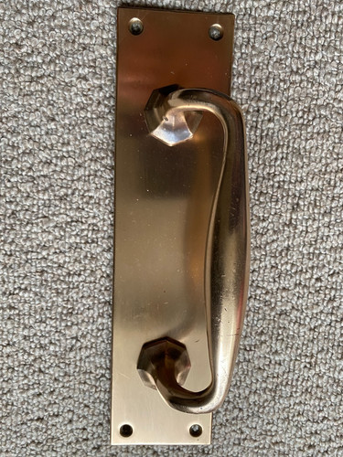 Brass door handle - handle, shop