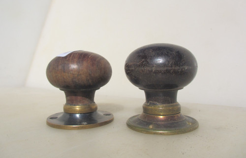 Vintage wooden door knobs - wooden,