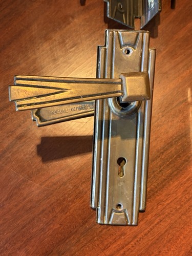 Pair 1920s art deco brass - 1920s,