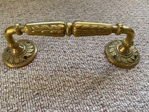Cast brass door handle - door,