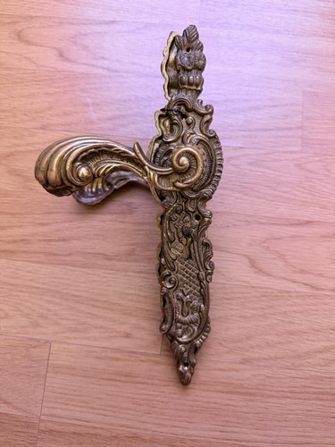 Antique brass door handles - brass,