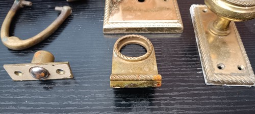 Vintage brass georgian rope - ,