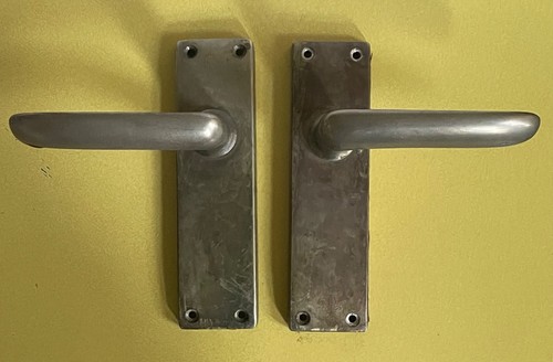 Vintage brass door handles - brass,